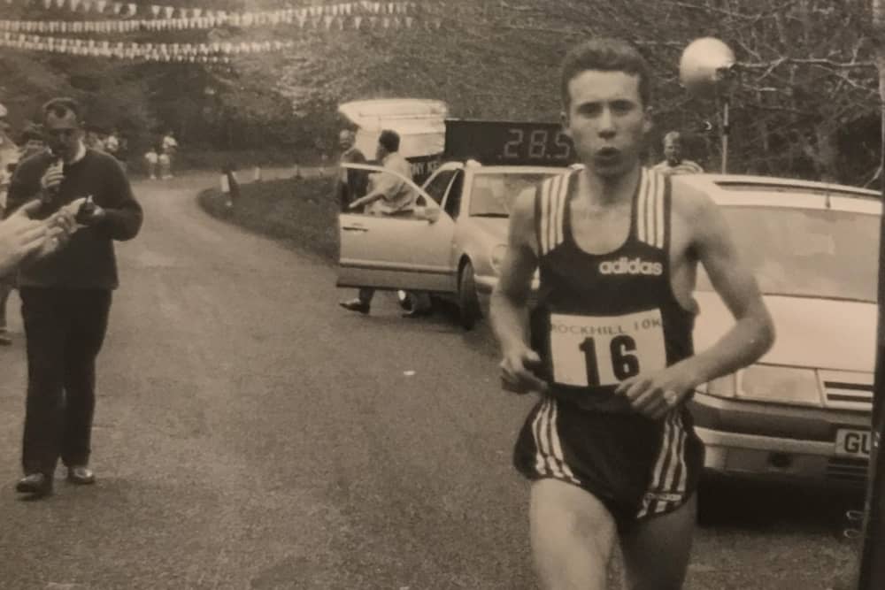Seamus Power coming home to win the 1997 North West 10K