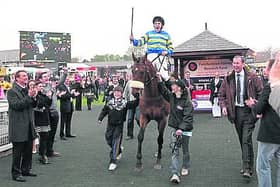 Niall Cronin on Prespectorous, winners of the 2010 Punchestown Charity Race