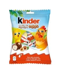 Kinder Mini Eggs75gAll best before dates between 20th April 2022 and 21st August 2022