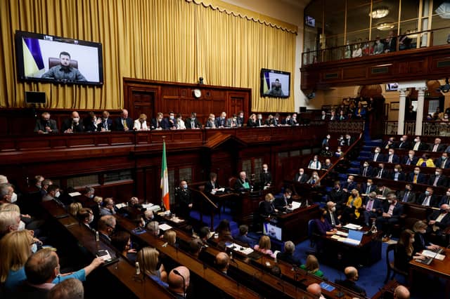 'You have not remained neutral' - Zelensky praises Ireland in historic Oireachtas address