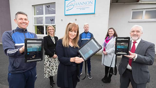 Pictured at the announcement of funding for social enterprises in Clare under the Social Enterprise Capital Grants Scheme are staff and management of Shannon Swimming and Leisure Centre
