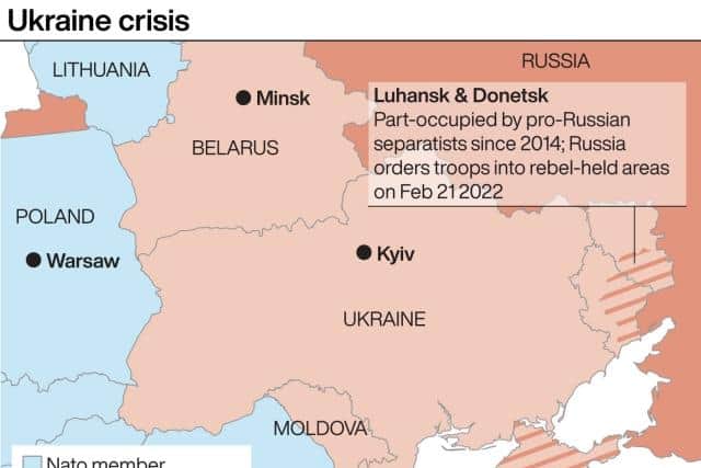 Hopes for a diplomatic way out of a new devastating war appeared all but sunk as the US and key European allies accused Moscow of crossing a red line in rolling over Ukraine’s border into separatist regions — with several calling it an invasion.