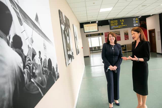 During her visit, Ambassador Claire D. Cronin met with Pádraig Ó Céidigh, Chairman, Shannon Group, and Mary Considine, Shannon Group CEO and was briefed on activities at Shannon Airport and across the Shannon Campus.