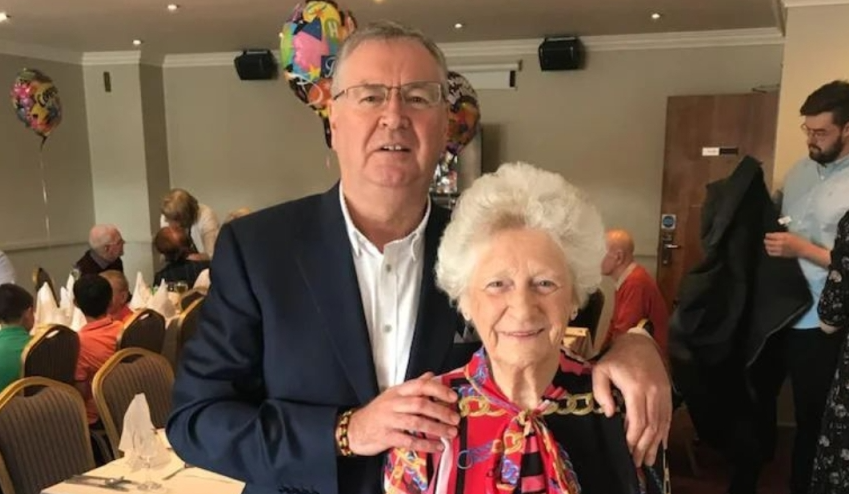 Joe Duffy and his mother Mabel PIC: NKManagement