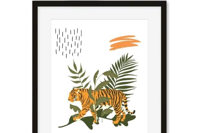 5. Jungle Tiger Illustrations Art Print, £30 (Framed), Abstract House