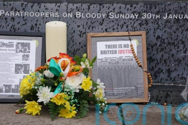 Tanaiste Leo Varadkar said: “Today we remember the 14 innocent people who were killed in Derry 50 years ago on Bloody Sunday.