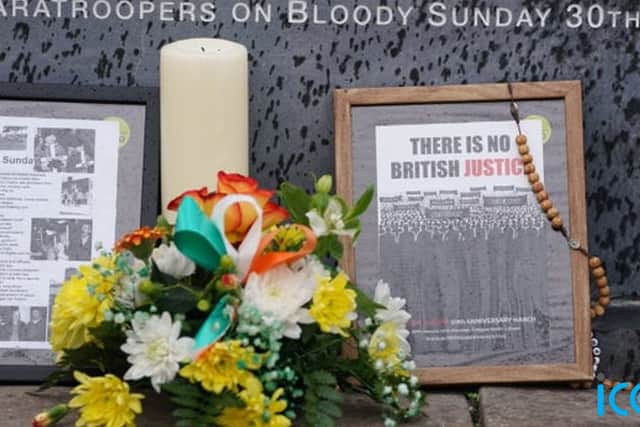 Tanaiste Leo Varadkar said: “Today we remember the 14 innocent people who were killed in Derry 50 years ago on Bloody Sunday.
