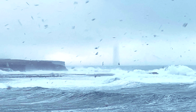 A waterspout off the Kilkee coast captured by Ellie Byrne
