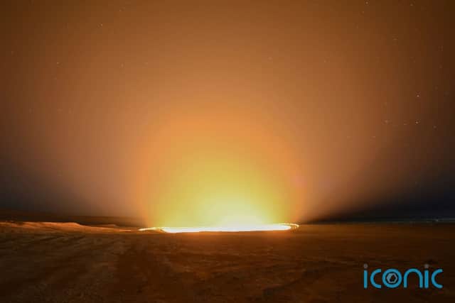 The Turkmen news site Turkmenportal said a 1971 gas-drilling collapse formed the crater, which is about 60 metres in diameter and 20 metres deep.