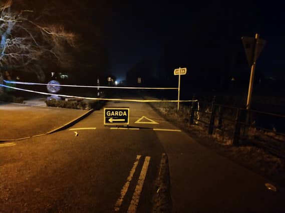 The area sealed off on Wednesday evening