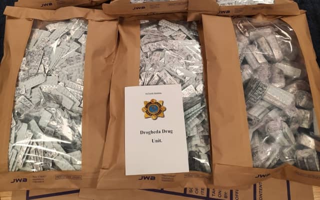 Almost a quarter of a million euros worth of suspected Diazepam tablets seized by Gardaí (Image: Gardaí )