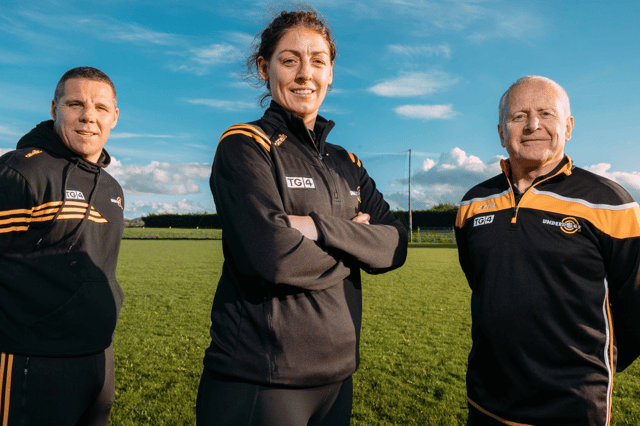 Underdogs 2021 coaches Kevin Cassidy, Michelle Ryan and Mickey Ned O'Sullivan