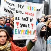 Police use water cannons and tear gas on Covid protesters in Belgium
