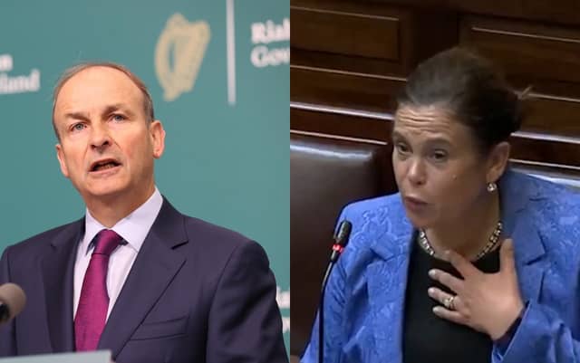 Taoiseach Micheál Martin and Sinn Féin leader Mary Lou McDonald
