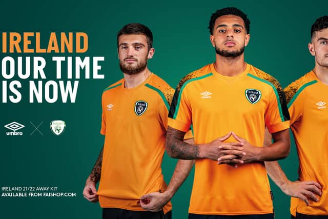 "The previous Orange kit, despite only being worn twice by the Senior Men’s team has gained an iconic status in Irish kit folklore over the last quarter of a century so hopefully we can make more positive memories in this kit. In terms of designing this kit, we put a huge emphasis on evoking the 12th man spirit by increasing visibility on-field for the players and in the stands for the fans and there was a deliberate focus on a modern aesthetic. The kit will go on-sale on November 5th with limited numbers available before Christmas”