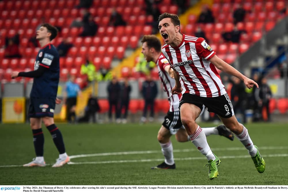 Derry City defeated Waterford 2-0 at the Brandywell