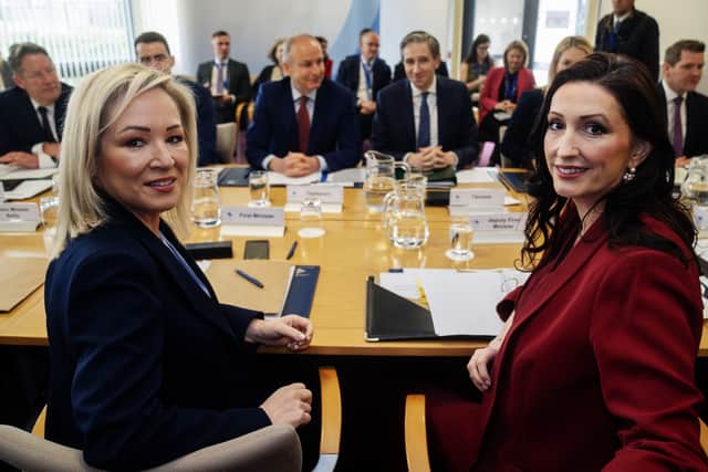 Also in attendance at the meeting were Stormont ministers John O’Dowd, Paul Givan, Naomi Long, Andrew Muir and junior minister Aisling Reilly.