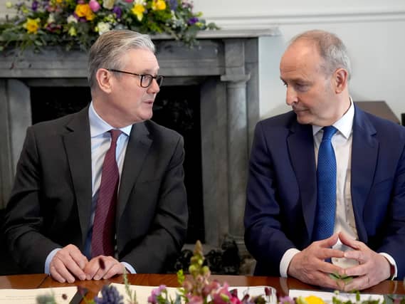 Sir Keir Starmer, left, and Micheál Martin