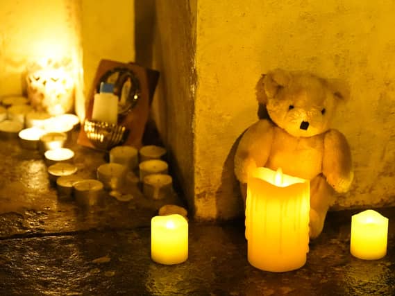 Candles and tributes