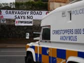 A PSNI vehicle at the Garvaghy Road