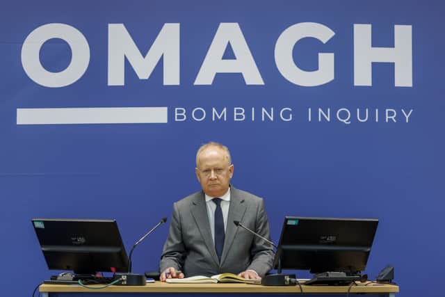 Chair of the Omagh Bombing Inquiry, Lord Turnbull, at Bradford Court in Belfast (Liam McBurney/PA)