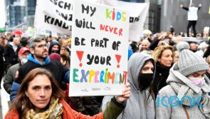 Police use water cannons and tear gas on Covid protesters in Belgium 