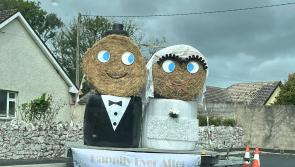 Wedding 'bales' ring out in Clare village church for 'hay-ppy' couple