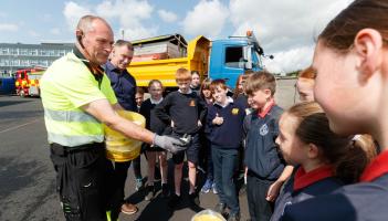 PICTURES: Clare pupils celebrate as names are revealed for county&rsquo;s&nbsp;fleet of gritters