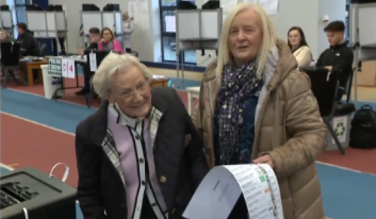 WATCH: Incredible scenes as Carlow woman casts her vote on her 100th Birthday!
