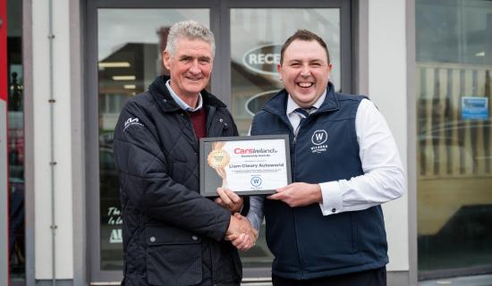 Popular Clare car dealership celebrates winning prestigious automotive award
