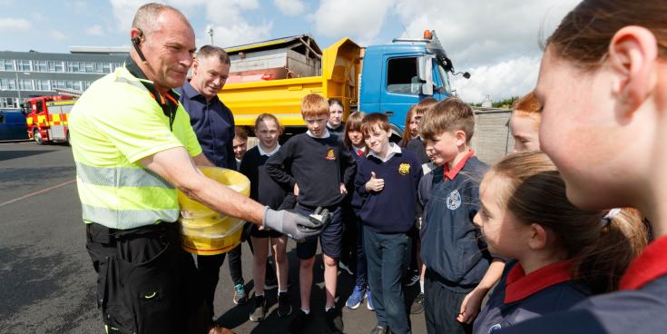 PICTURES: Clare pupils celebrate as names are revealed for county’s fleet of gritters
