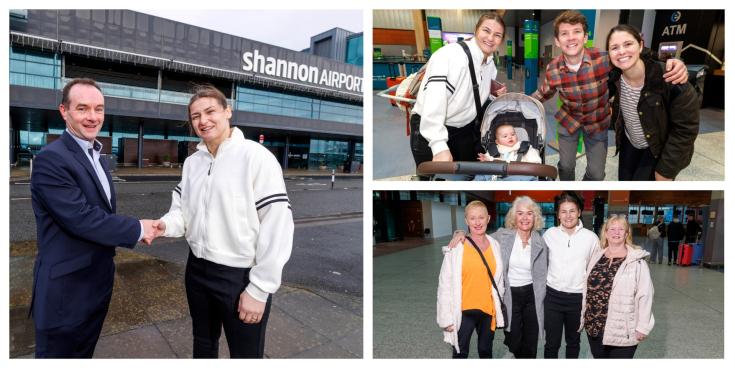 PICTURES: Excitement at Shannon Airport as boxing hero Katie Taylor makes flying visit