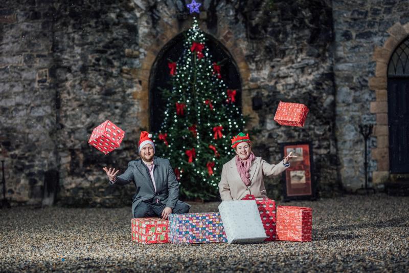 Christmas tree for gifts for children in University Hospital Limerick set up at King John's Castle 