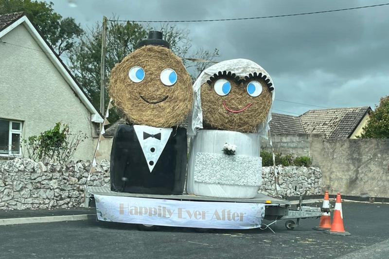 Wedding 'bales' ring out in Clare village church