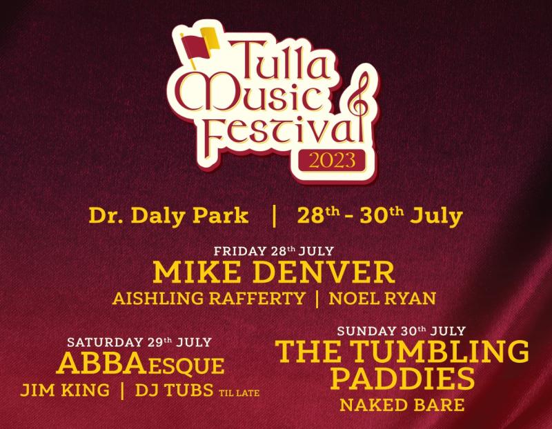 Dates announced for Tulla Music Festival 2024