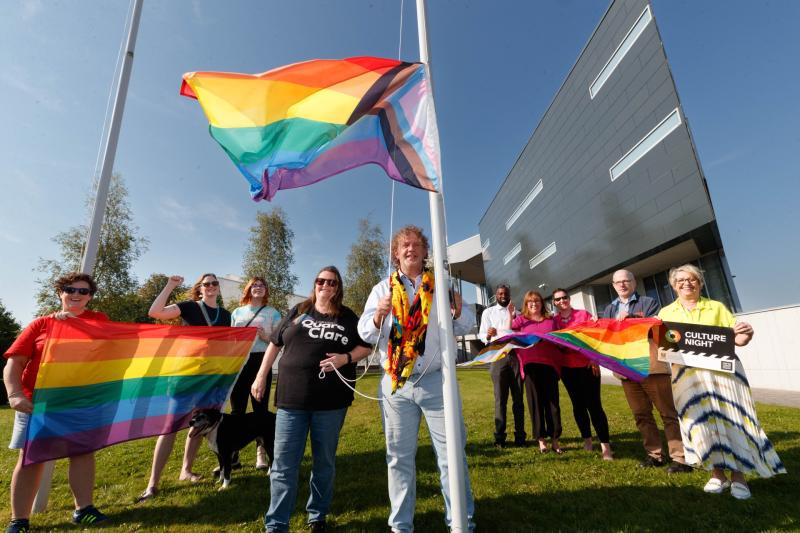 Pride flag raised at council headquarters ahead of Clare Pride weekend