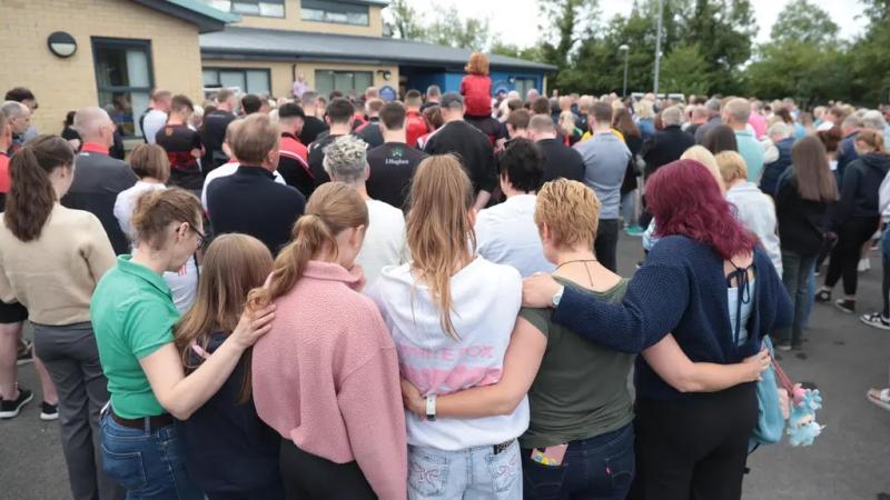 Hundreds gather at vigil for Clare mother and children killed in Fermanagh shooting