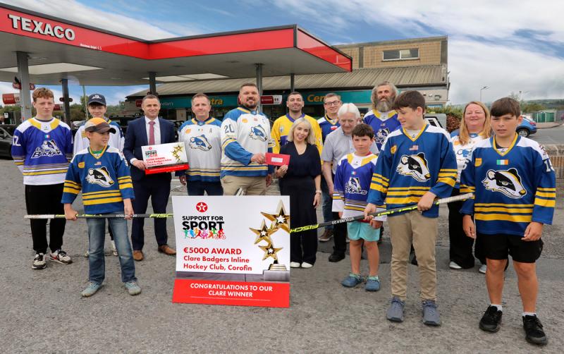 Clare Badgers receive €5,000 award under Texaco Support for Sport initiative