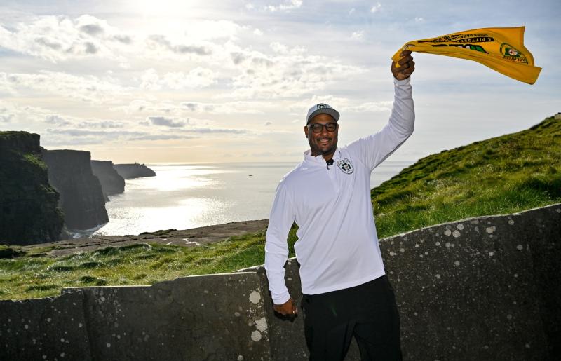 American football star visits Clare tourist attraction ahead of historic Croke Park clash