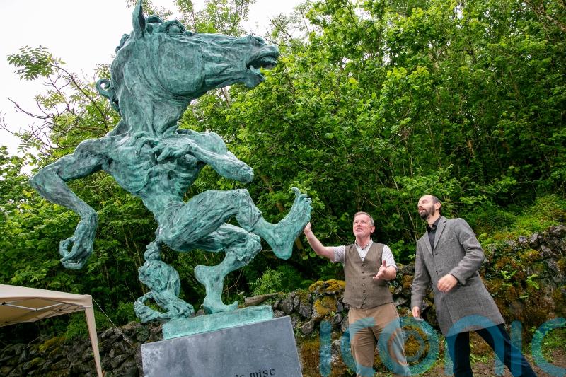 ‘Magnificent’ and divisive Puca statue unveiled in The Burren