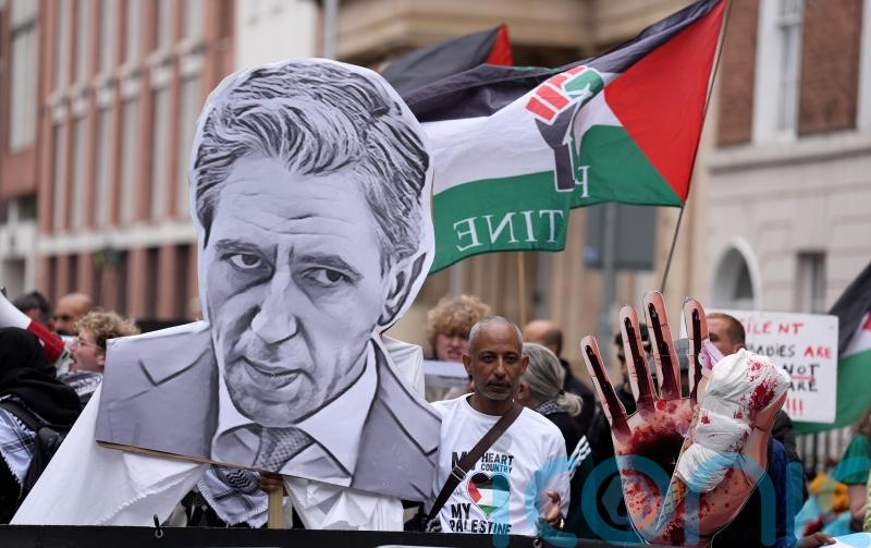 &lsquo;Stop the genocide&rsquo;: Pro-Palestine protest held outside Leinster House