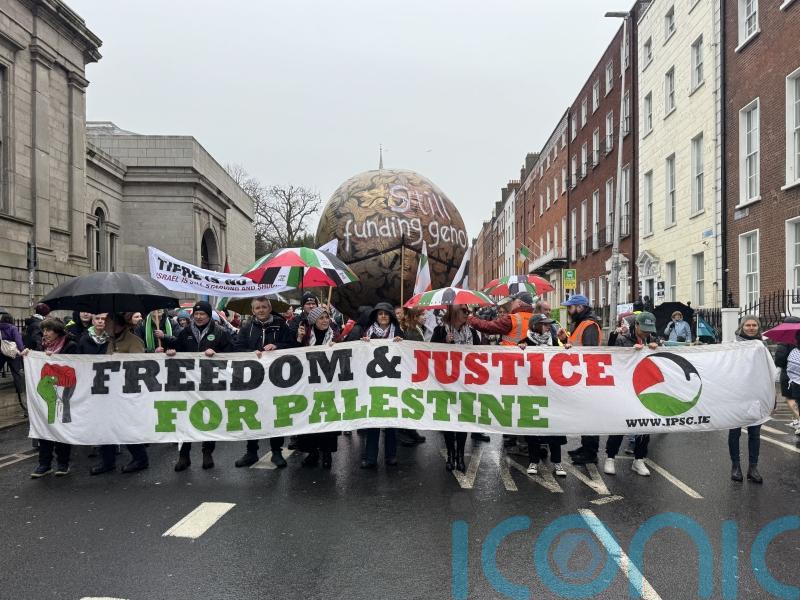 Student tells Dublin protest that leaving family in Gaza was &lsquo;hardest decision&rsquo;